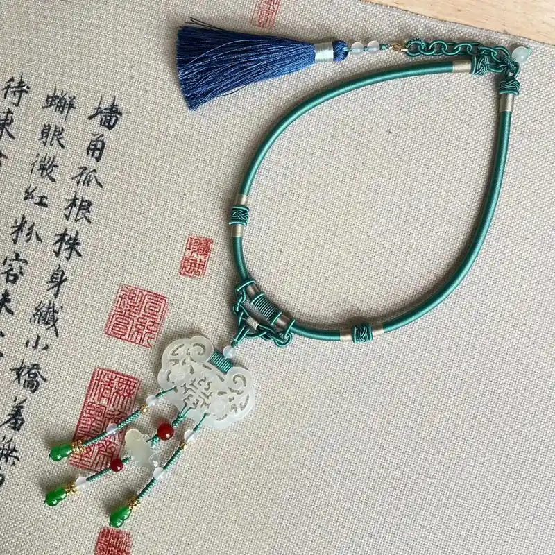 两款定制#新中式 #项圈璎珞 #手工diy #国风 - 抖音