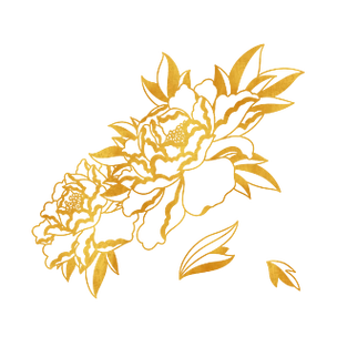 古典中式牡丹花元素传统纹理图案吉祥金色国花金色大气牡丹花底纹中国