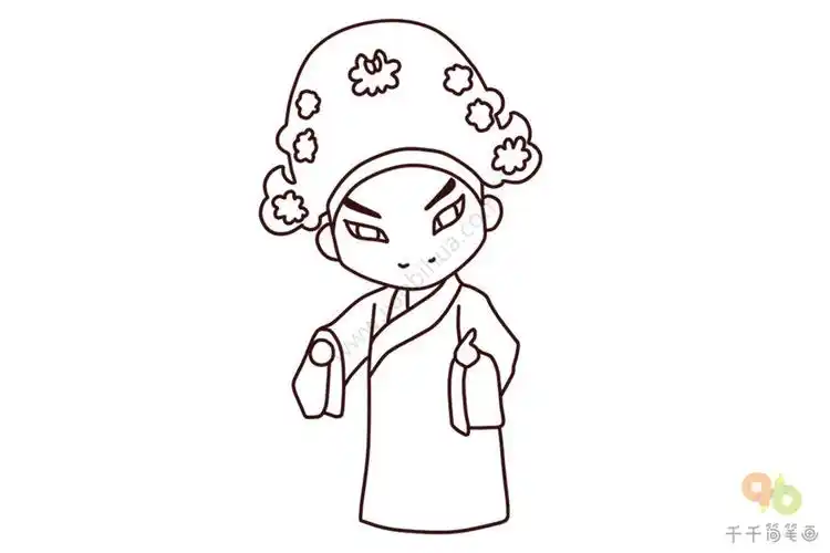 京剧牡丹亭惊梦柳梦梅简笔画图片