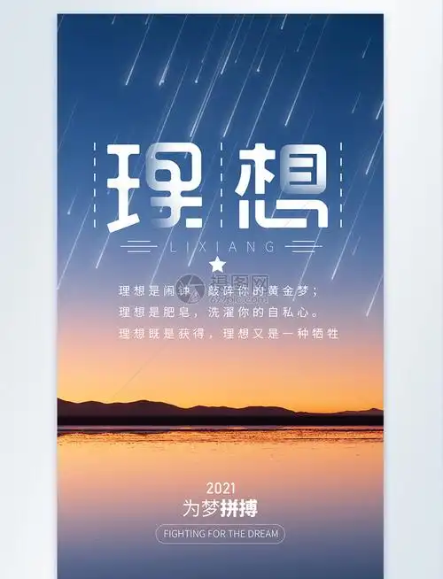 理想励志摄影图海报