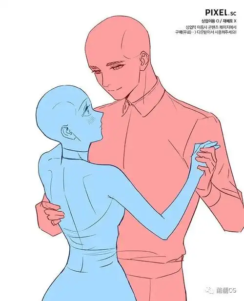 绘画参考丨双人舞蹈姿势素材 - 知乎