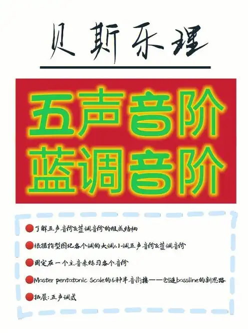 干货分享7575五声音阶蓝调音阶完整版