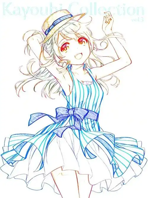 绘动漫简笔画线稿黑白配动漫唯美壁纸插画头像可爱唯美二次元美图可爱