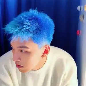 黑蓝色染发剂男生