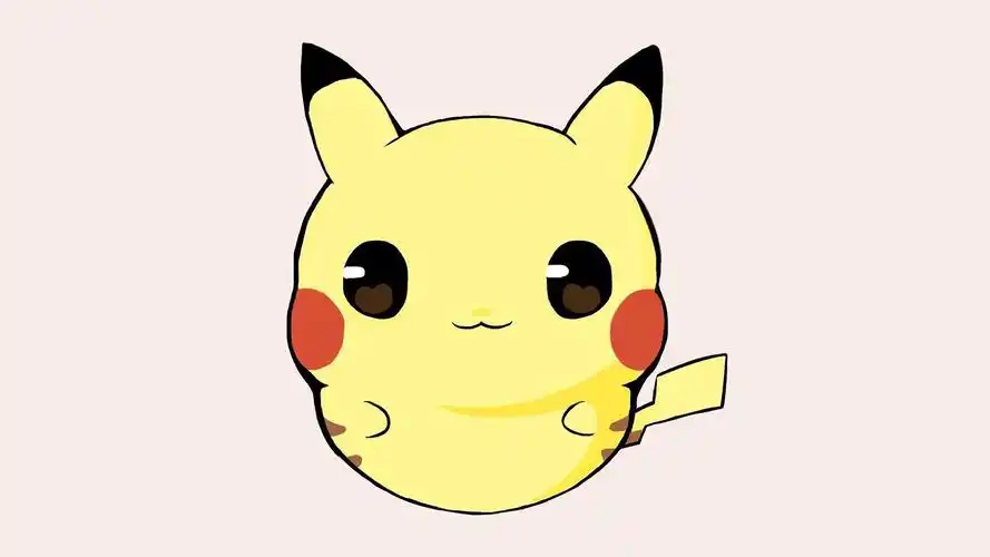 圆滚滚的可爱皮卡丘,卡通明星-回车桌面