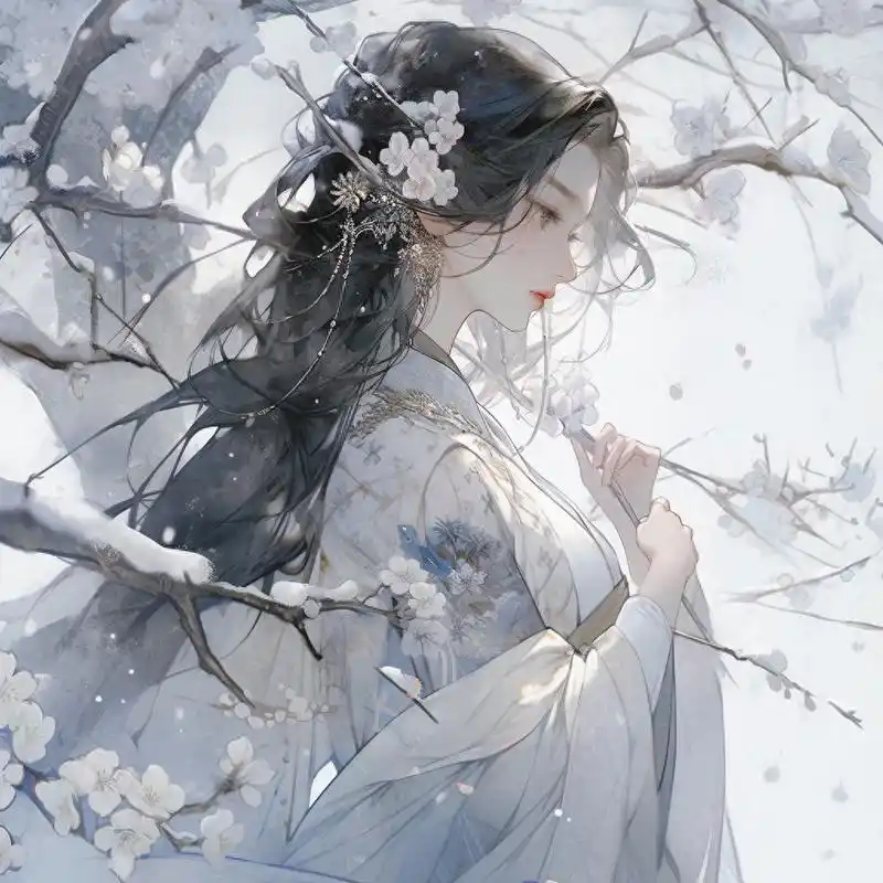 古风女生头像,世间美人皆是花朵