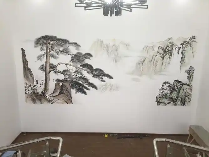 国画山水|其他|墙绘/立体画|凯威墙绘 - 原创作品 - 站酷 (zcool)