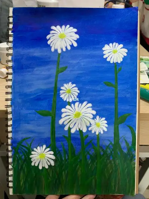 丙烯颜料画附过程