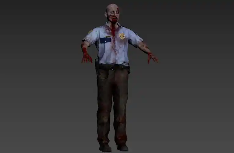 生化危机恐怖的僵尸警察3d模型下载