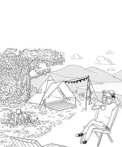 儿童资源网帐篷简笔画步骤图卡通野营简笔画野外露营简笔画图片野外
