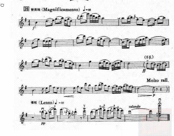 求帮忙小提琴五线谱梁祝化蝶的指法