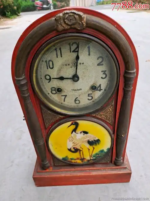 民国时期烟台宝字牌座钟品相如图保老_价格188元_第1张