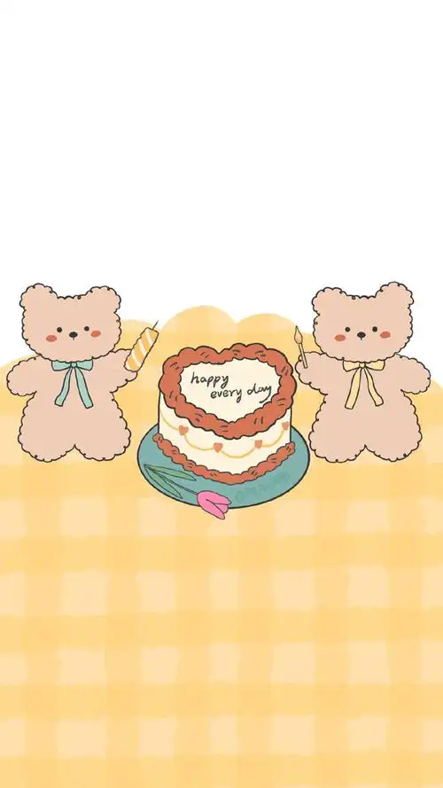 可爱软萌卡通小熊图片手机壁纸_卡通_手机壁纸下载_美桌网