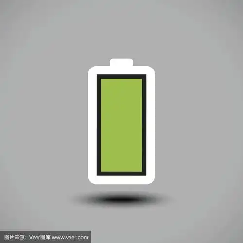 充满电的绿色电池图标