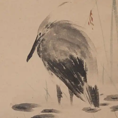 中国画 近代军事家 「黎元洪 花鸟図」肉笔纸本★挂轴★大珍品