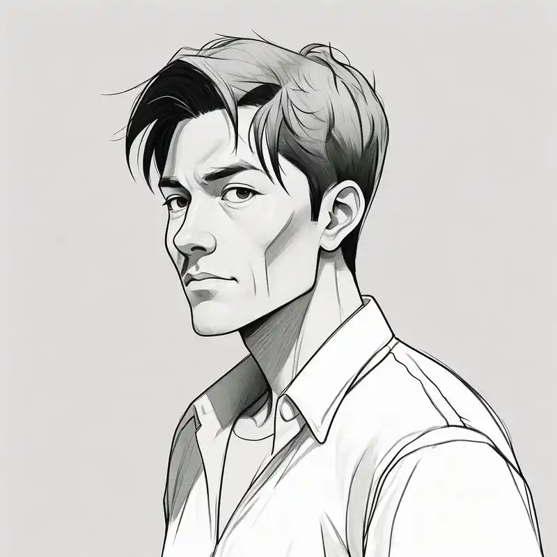 98黑白素描,大叔头像来袭!