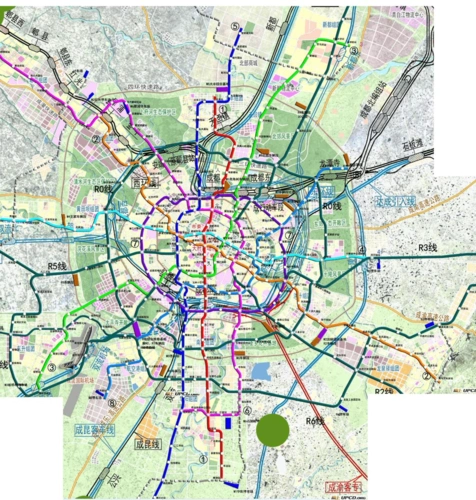 城乡/园林规划 > 成都市的15条地铁线路(含规划线路)概述: 2020年线网