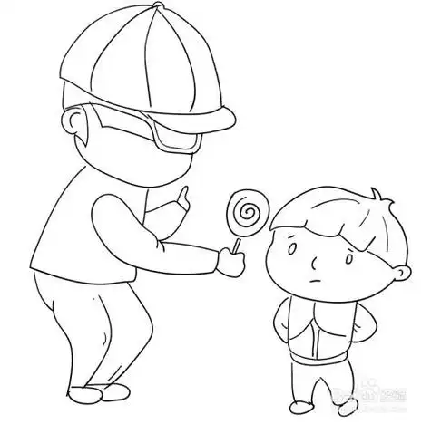 简笔画手抄报手抄报简单又漂亮防拐骗宣传简笔画简笔画拐卖儿童简笔画