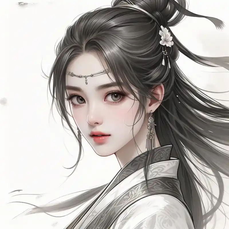 96手绘古风女生头像精选