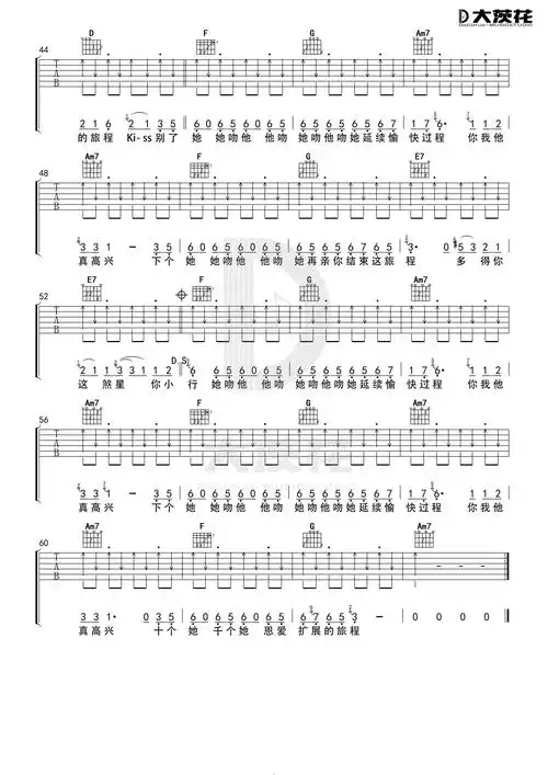 处处吻吉他谱(图片谱)_杨千嬅(杨千桦;miriam yeung)_dch 处处吻03.