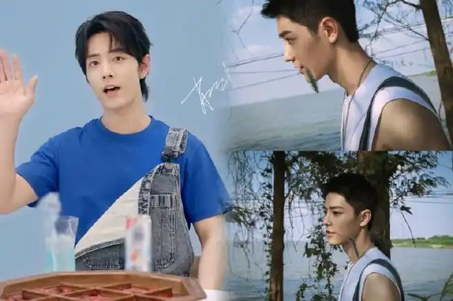 肖战终于穿背带裤了##起猛了看到肖战穿背带裤