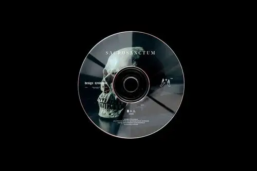 潮流复古做旧唱片cd封面塑料膜包装设计展示psd样机模板 cd cover