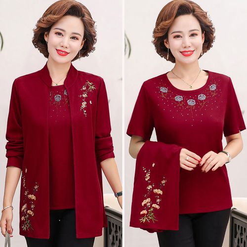 七十岁老奶奶夏装70岁老太太热天50-80岁夏天穿的服装中年秋装上衣三