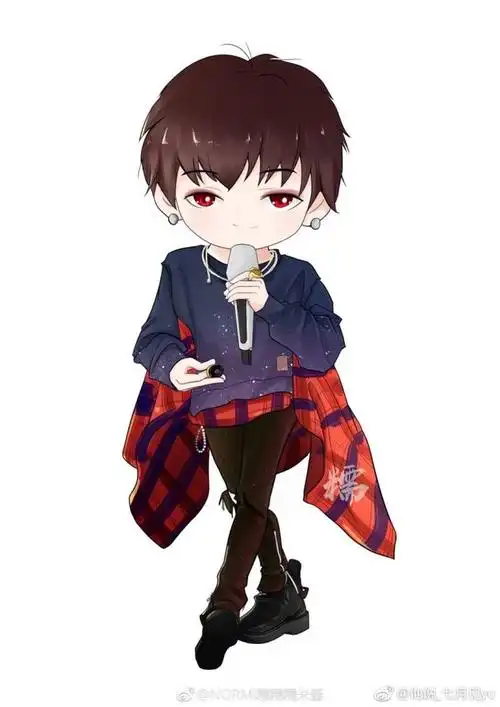 明星 华晨宇 卡通 漫画