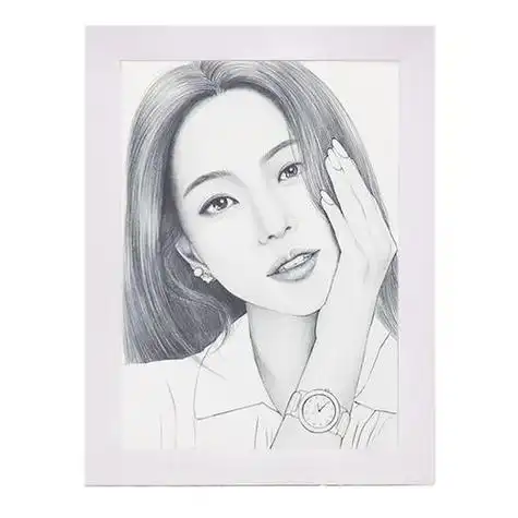 肖像画素描画像纯手绘包邮照片真人代画定制人物头像老人肖像铅笔画