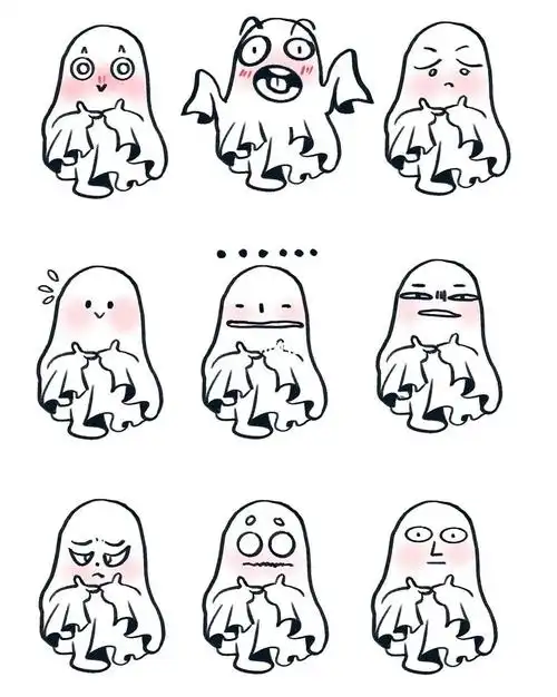 害羞小鬼#画画  #procreate绘画  #萬聖節  #表情包  #可爱  #插画