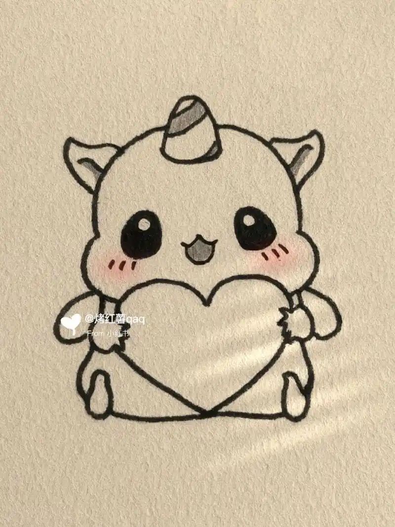 可爱简笔画教程 临摹自网图 #寻找小红书绘画大神# #绘画# #绘画教程