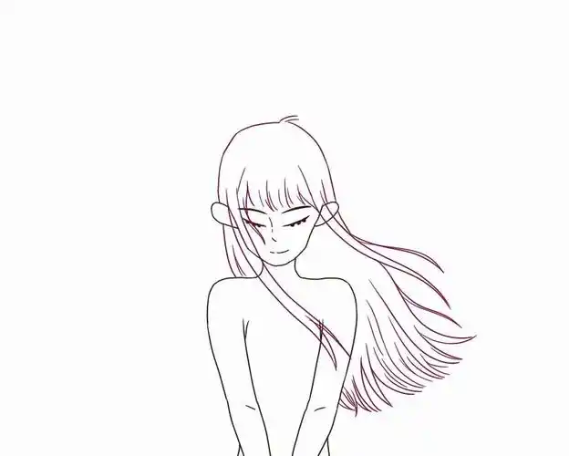 大一动画运动规律小作业——头发飘动