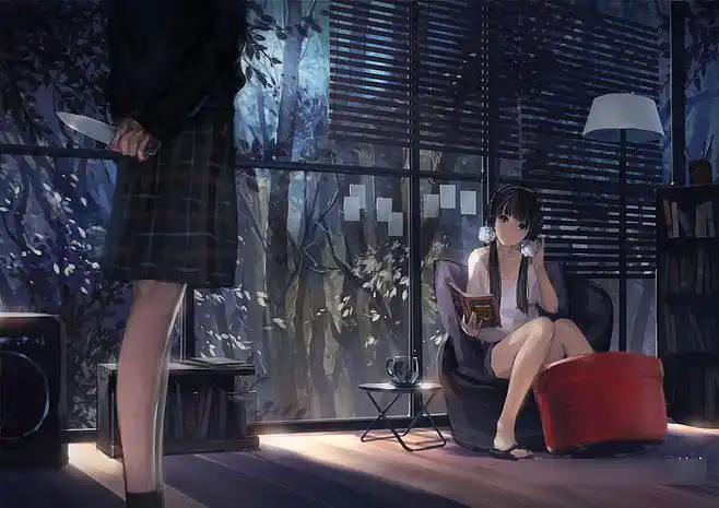 国人画师hjl的插画作品欣赏虽然画面没那么精致但还是很漂亮的