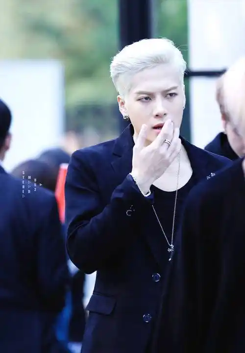 王嘉尔最新的熊猫团发色曝光