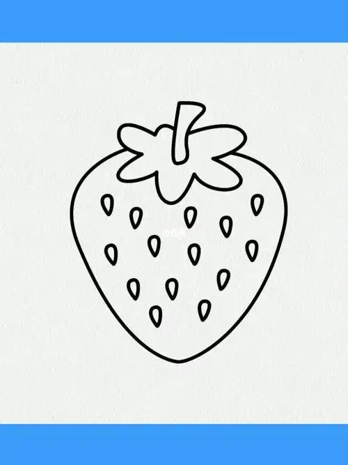 w和3画草莓,很简单