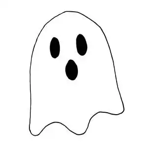 幽灵鬼手绘鬼庆祝万圣节幽灵般可怕的幽灵卡通一套照片