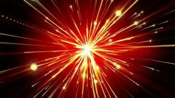 五角星金红色光线循环背景视频素材