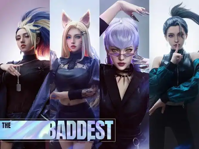 小姐姐一人cos整个kda女团hxd这颜值我先冲了