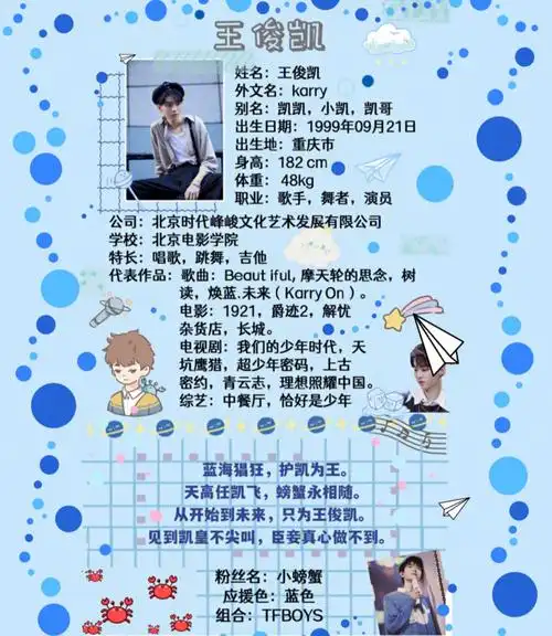 王俊凯手帐语录