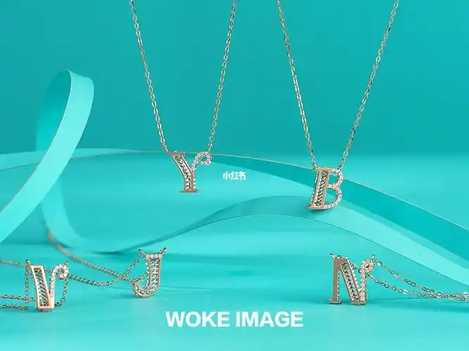 tiffany蓝字母项链