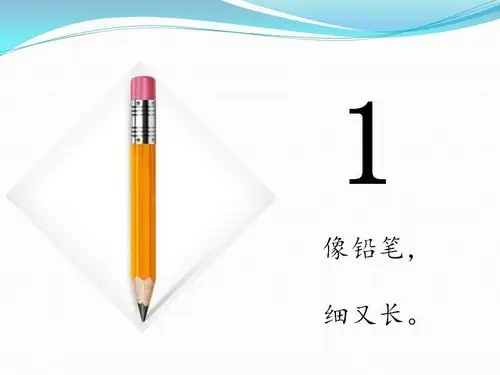 1像铅笔,细又长
