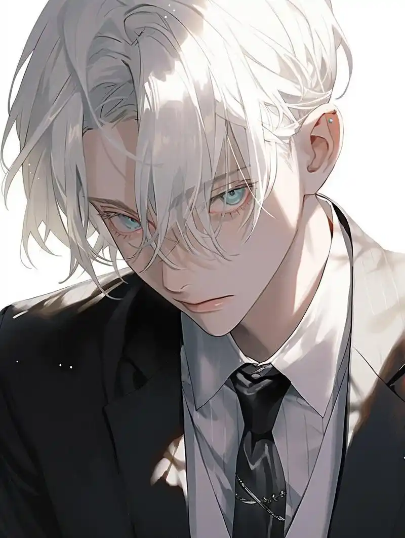 西装白发男头像