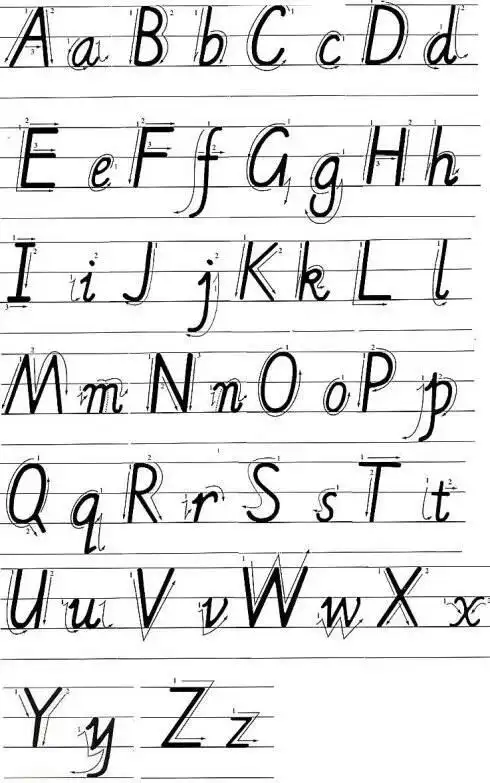 手写漂亮英语字体26个字母 花体对欣赏来说是可以不过对于