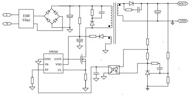 ap8266 高性能5v3a适配器芯片方案