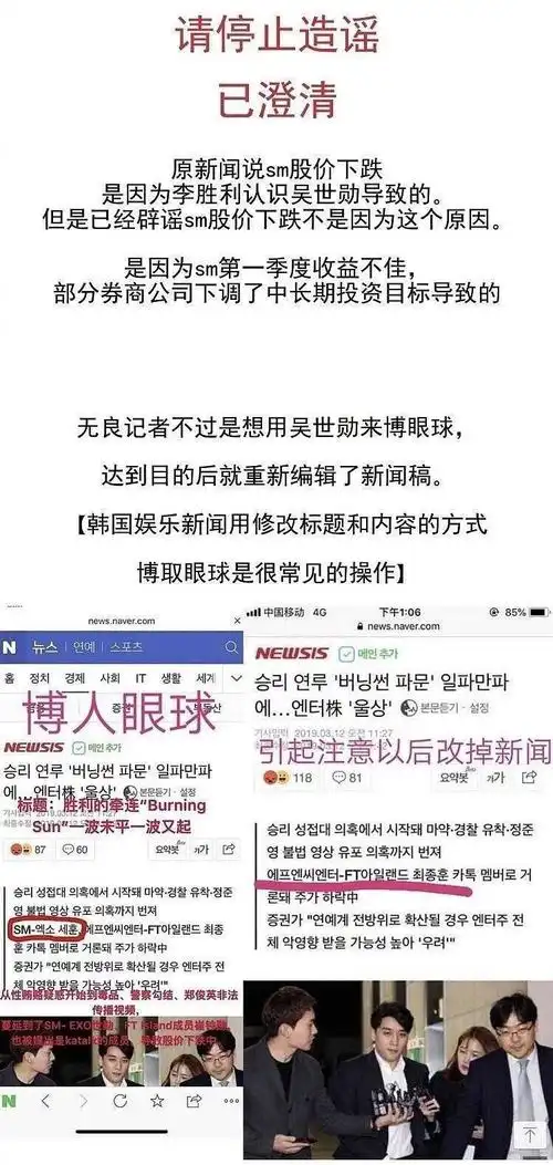 【澄清】关于lsl事件媒体通稿带吴世勋名字及脱粉收留所造谣相关贴的