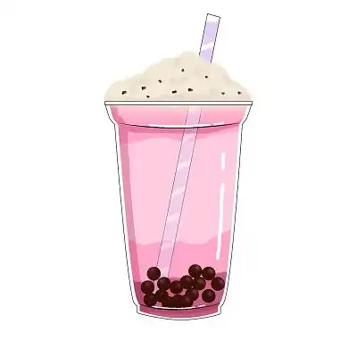 卡通可爱珍珠奶茶杯元素手绘奶茶珍珠奶茶元素