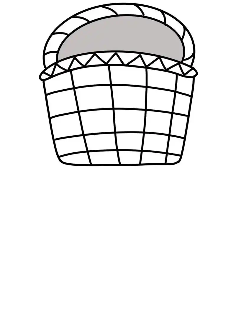 《春天小花篮》线稿,自取哦 #简笔画# #线稿# #亲子教育# #亲子手工