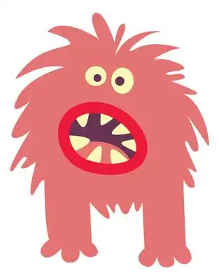 红毛怪外星人矢量图