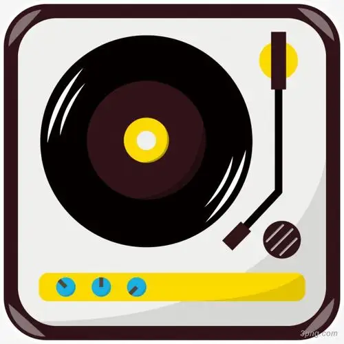 卡通唱片png素材透明免抠图片卡通手绘