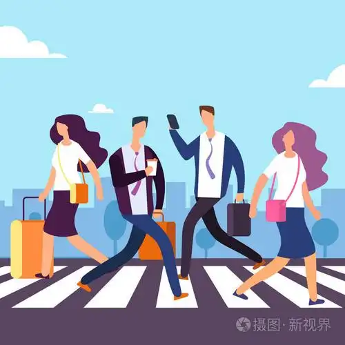 人们在人行横道上横穿马路